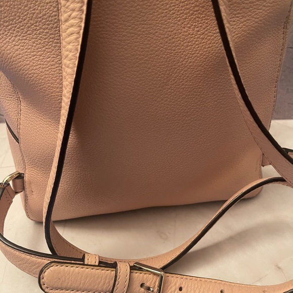 Kate Spade Pink Backpack Pebbled Leather, Adjustable Straps - Picture 9 of 11